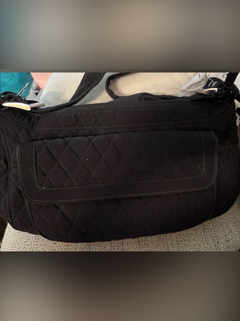Vera Bradley Black Quilted Crossbody Bag